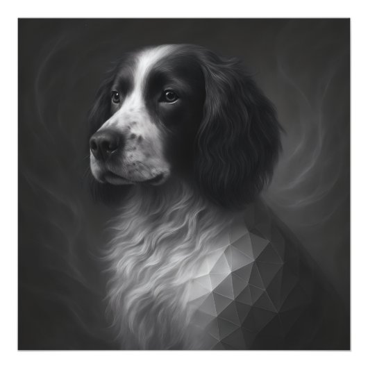 Impression Photo Âme Fidèle – Géométrie de Springer Spaniel (Devant)