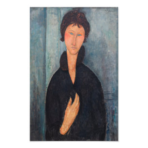 Impression Photo Amedeo Modigliani - Femme aux yeux bleus