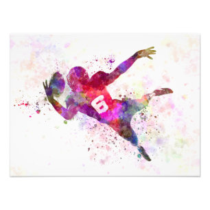 Impression Photo american football player catching ball