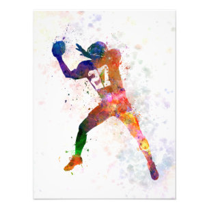 Impression Photo american football player man catching receiving