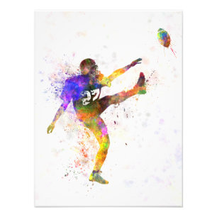 Impression Photo american football player man kicker kicking