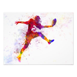Impression Photo american football player man scoring touchdown