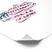 Impression Photo Amérique 250 Drapeau Script Semiquincentennial Des (Coin)