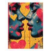Impression Photo Amor Pop Art: Rostros Enamorados (Devant)