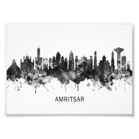Impression Photo Amritsar Punjab Skyline BW (Devant)