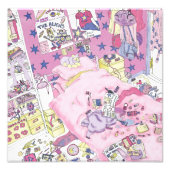 Impression Photo Amusante Adolescente Filles Messy Chambre Mignonne (Devant)