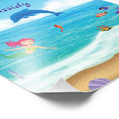 Impression Photo Amusement dans le soleil Mermaid Dolphin Beach Per (Coin)