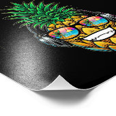 Impression Photo ananas avec lunettes (Coin)