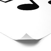 Impression Photo Ancien disque de vinyle et notes musicales (Coin)