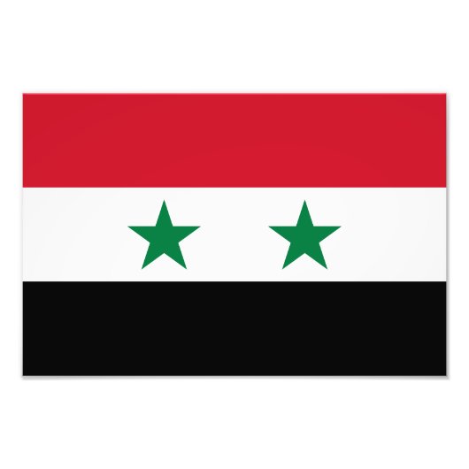 Impression Photo Ancien drapeau de Syrie (Devant)