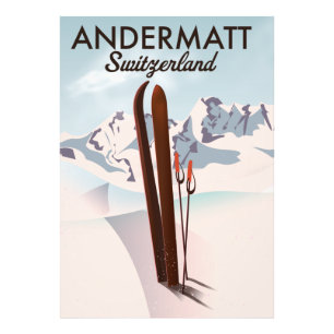 Impression Photo Andermatt Suisse affiche voyage.