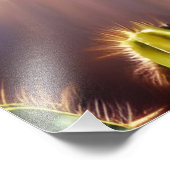 Impression Photo Âne mignon avec cactus à fleurs (Coin)