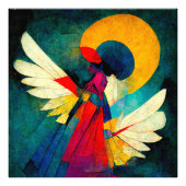 Impression Photo Angel Abstrait coloré (Devant)