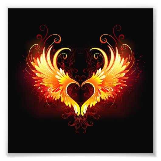 Impression Photo Angel Fire Heart with Wings (Devant)