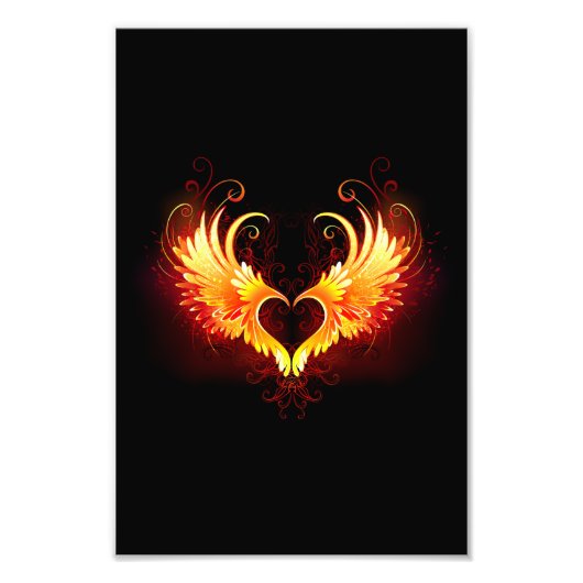 Impression Photo Angel Fire Heart with Wings (Devant)