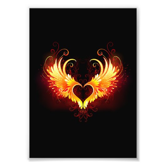 Impression Photo Angel Fire Heart with Wings (Devant)