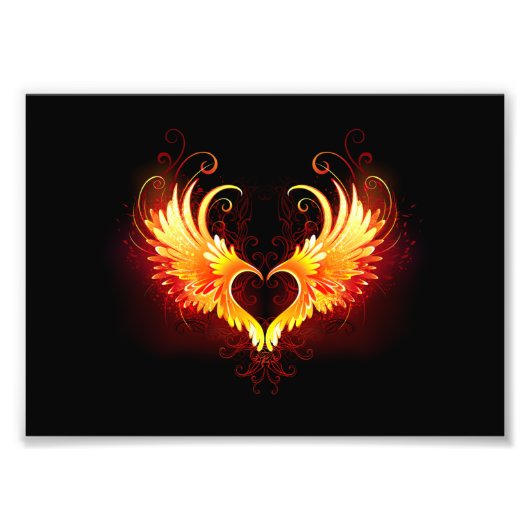 Impression Photo Angel Fire Heart with Wings (Devant)