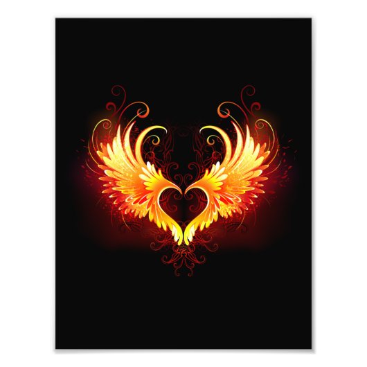 Impression Photo Angel Fire Heart with Wings (Devant)