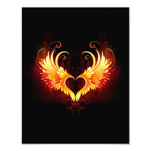 Impression Photo Angel Fire Heart with Wings (Devant)