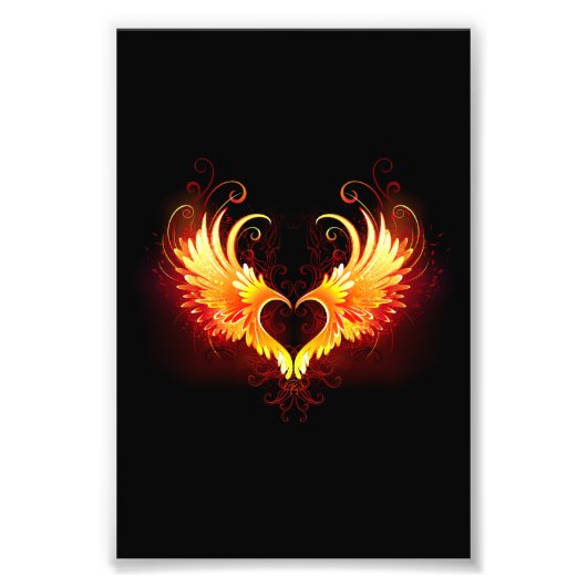 Impression Photo Angel Fire Heart with Wings (Devant)