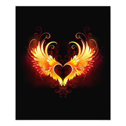 Impression Photo Angel Fire Heart with Wings (Devant)