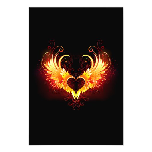 Impression Photo Angel Fire Heart with Wings (Devant)