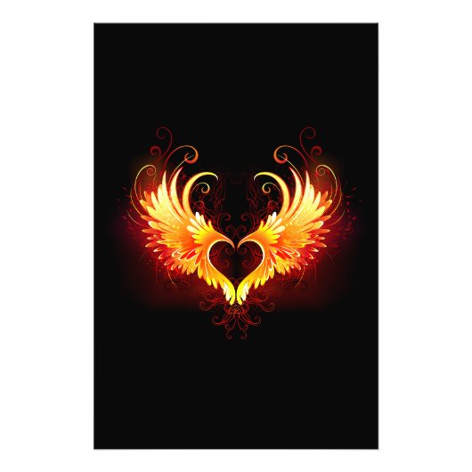 Impression Photo Angel Fire Heart with Wings (Devant)