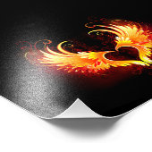 Impression Photo Angel Fire Heart with Wings (Coin)