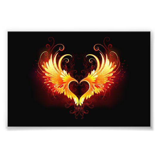 Impression Photo Angel Fire Heart with Wings (Devant)