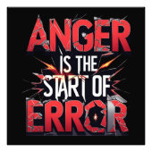 Impression Photo Anger is the Start of Error | Powerful Quote (Devant)