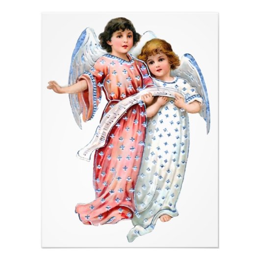 Impression Photo Anges en rose et bleu (Devant)