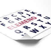 Impression Photo Anglais Alphapbet ELEMENO Song (Coin)