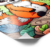 Impression Photo Animaux mignons en forêt pour les enfants (Coin)