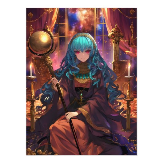 Impression Photo Anime fille Imaginaire magicien (Devant)