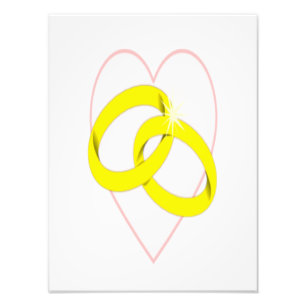 Impression Photo Anneaux Mariages entrelacés