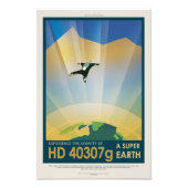 Impression Photo Annonce de voyage Sci-Fi, Planet HD 40307g (Devant)