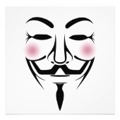 Impression Photo anonymus masque vendetta hacker cyber internet hac (Devant)
