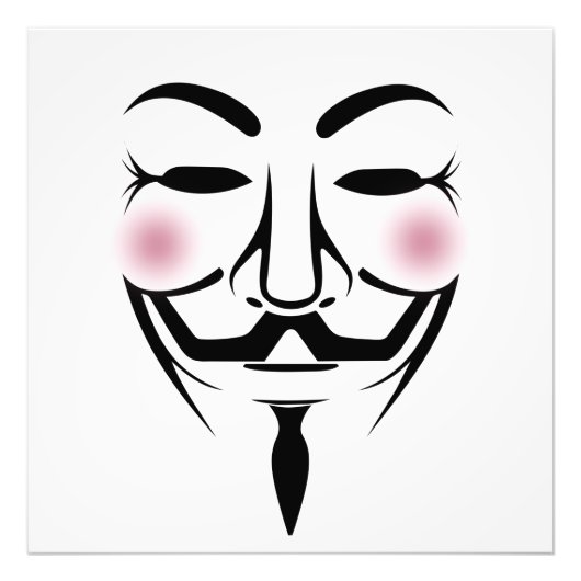 Impression Photo anonymus masque vendetta hacker cyber internet hac (Devant)