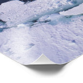 Impression Photo Antarctique, Écoulement de glace. (Coin)