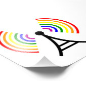 Impression Photo Antenne du signal arc-en-ciel WiFi gay (Coin)