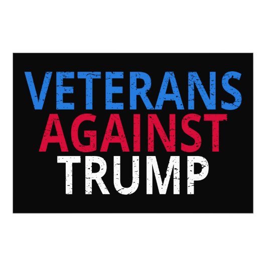 Impression Photo Anti-Trump - Les vétérans contre Trump (Devant)