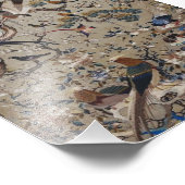 Impression Photo Antique, or, soie, nature, Peinture, asiatique, Oi (Coin)