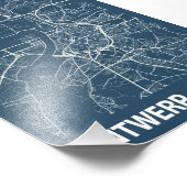 Impression Photo Anvers - Plan ville de Belgique (Coin)