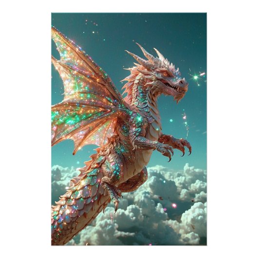 Impression Photo *~* AP88 Flying Imaginaire Dragon Wall Artwork 6 (Devant)