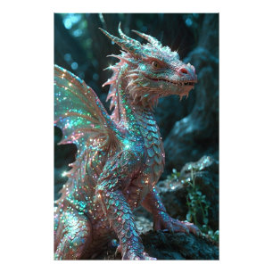 Impression Photo *~* AP88 Glittery Imaginaire Dragon Wall Artwork 1