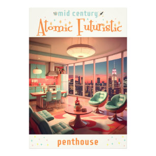 Impression Photo Appartement Penthouse Futuriste Atomique