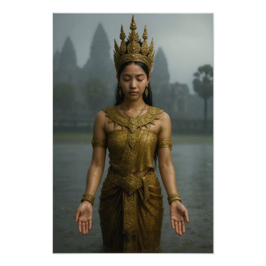 Impression Photo Apsara sous la pluie (Devant)