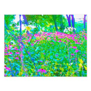 Impression Photo Aqua Blue Impressionistic Garden Paysage