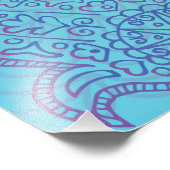 Impression Photo Aqua HEMSA MAIN DE DIEU Baby Naming Invitation (Coin)