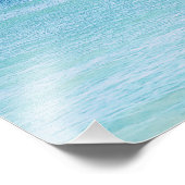 Impression Photo Aqua Turquoise Lavender Ocean Waves Plage tropical (Coin)